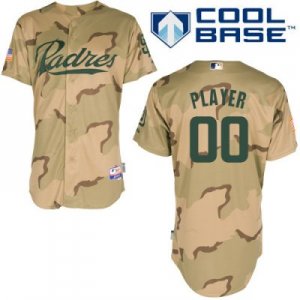 Customized San Diego Padres Jersey Desert Camouflage Cool Base Baseball