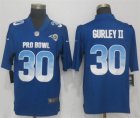 Nike NFC Rams #30 Todd Gurley II Royal 2019 Pro Bowl Limited Jersey