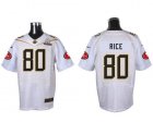 2016 Pro Bowl Nike San Francisco 49ers #80 Jerry Rice white jerseys(Elite)