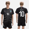 2018-19 Italy 10 TOTTI Black Goalkeeper Soccer Jersey