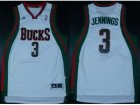 nba Milwaukee Bucks #3 Brandon Jennings white[Revolution 30 Swingman]
