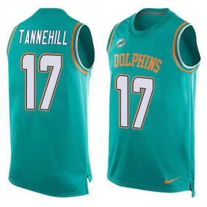 Nike Miami Dolphins #17 Ryan Tannehill Aqua Green Team Color Men Stitched NFL Limited Tank Top Jersey