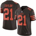 Mens Nike Cleveland Browns #21 Jamar Taylor Limited Brown Rush NFL Jersey