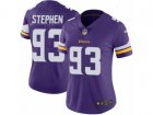 Women Nike Minnesota Vikings #93 Shamar Stephen Vapor Untouchable Limited Purple Team Color NFL Jersey
