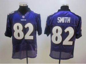 Nike Baltimore Ravens #82 Smith purple Elite Jerseys