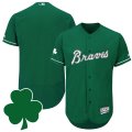 2016 Mens Atlanta Braves St. Patricks Day Green Celtic Flexbase Authentic Collection Jersey