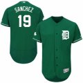 Men's Majestic Detroit Tigers #19 Anibal Sanchez Green Celtic Flexbase Authentic Collection MLB Jersey