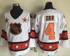 Boston Bruins #4 Bobby Orr White Orange All Star CCM Throwback Stitched NHL Jersey