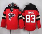 Nike Atlanta Falcons #83 Jacob Tamme Red Player Pullover NFL Hoodie