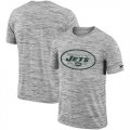 New York Jets Heathered Black Sideline Legend Velocity Travel Performance T Shirt