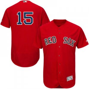 2016 Men Boston Red Sox#15 Dustin Pedroia Majestic Scarlet Flexbase Authentic Collection Player Jersey