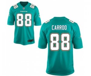 Men\'s Nike Miami Dolphins #88 Leonte Carroo Game Green Team Color NFL Jersey