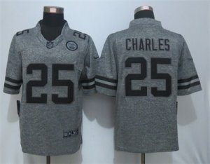 Nike Kansas City Chiefs #25 Jamaal Charles Gray Gridiron Gray Jerseys(Limited)