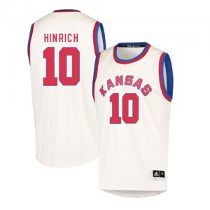 Kansas Jayhawks #10 Kirk Hinrich Cream Throwback College Basketball Jersey