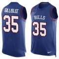 Mens Nike Buffalo Bills #35 Mike Gillislee Limited Royal Blue Player Name & Number Tank Top NFL Jersey