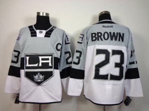 NHL los angeles kings #23 brown stadium white-grey jerseys