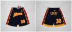 Warriors #30 Stephen Curry Navy Champions Shorts