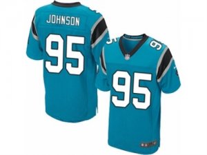 Mens Nike Carolina Panthers #95 Charles Johnson Elite Blue Alternate NFL Jersey