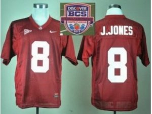 2013 BCS National Championship Alabama Crimson #8 J JONES Red NCAA Football Jerseys