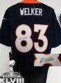 Nike Denver Broncos #83 Wes Welker Navy Blue Alternate Super Bowl XLVIII NFL Elite Autographed Jersey