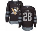 Mens Adidas Pittsburgh Penguins #28 Ian Cole Premier Black 1917-2017 100th Anniversary NHL Jersey