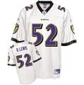 nfl baltimore ravens #52 white ray lewis