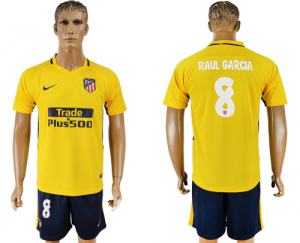 2017-18 Atletico Madrid 8 RAUL GARCIA Away Soccer Jersey