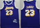 Lakers #23 Lebron James Purple Hardwood Classics Jersey