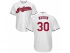 Youth Majestic Cleveland Indians #30 Tyler Naquin Authentic White Home Cool Base MLB Jersey