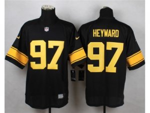 Nike Pittsburgh Steelers #97 Heyward Black Jerseys(Gold No Elite)