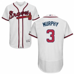 Men\'s Majestic Atlanta Braves #3 Dale Murphy White Flexbase Authentic Collection MLB Jersey