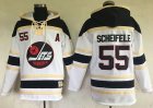 Mens Winnipeg Jets #55 Mark Scheifele White Sawyer Hooded Sweatshirt Stitched NHL Jersey