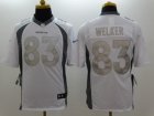 Nike Denver Broncos #83 Wes Welker Platinum White Jerseys(Game)