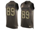 Mens Nike Washington Redskins #89 Derek Carrier Limited Green Salute to Service Tank Top NFL Jersey