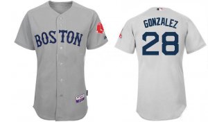 Boston Red Sox #28 Adrian Gonzalez gray