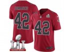 Mens Nike Atlanta Falcons #42 Patrick DiMarco Limited Red Rush Super Bowl LI 51 NFL Jersey