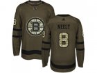 Youth Adidas Boston Bruins #8 Cam Neely Green Salute to Service Stitched NHL Jersey