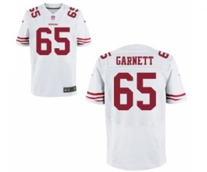 Men\'s Nike San Francisco 49ers #65 Joshua Garnett Elite White NFL Jersey