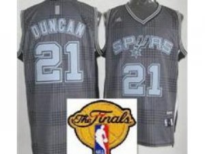 NBA San Antonio Spurs #21 Tim Duncan Grey(Rhythm Fashion Swingman 2013 Finals Patch)