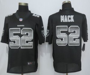 2015 New Nike Oakland Raiders #52 Mack Black Strobe Jerseys(Limited)