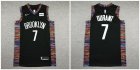 Nets #7 Kevin Durant Black City Edition Nike Authentic Jersey