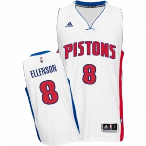 Mens Adidas Detroit Pistons #8 Henry Ellenson Swingman White Home NBA Jersey