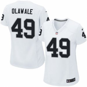 Women\'s Nike Oakland Raiders #49 Jamize Olawale Limited White NFL Jersey