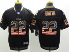 Nike minnesota vikings #22 smith purple Black Jerseys(USA Flag Fashion Elite)