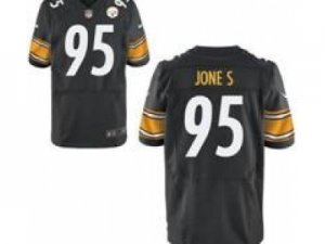 Nike NFL Pittsburgh Steelers #95 Jarvis Jones Black Jerseys(Elite)