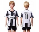 Juventus #11 Coman Home Kid Soccer Club Jersey