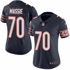 Women\'s Nike Chicago Bears #70 Bobby Massie Limited Navy Blue Rush NFL Jersey