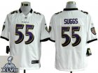 2013 Super Bowl XLVII NEW Baltimore Ravens #55 Terrell Suggs White Game new