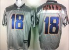 nfl Denver Broncos #18 Peyton Manning Grey Shadow