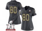 Womens Nike New England Patriots #80 Danny Amendola Limited Black 2016 Salute to Service Super Bowl LI 51 NFL